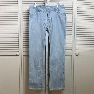 John Varvatos Light Wash Beale Lightweight Straight Jeans Size 36 Regular